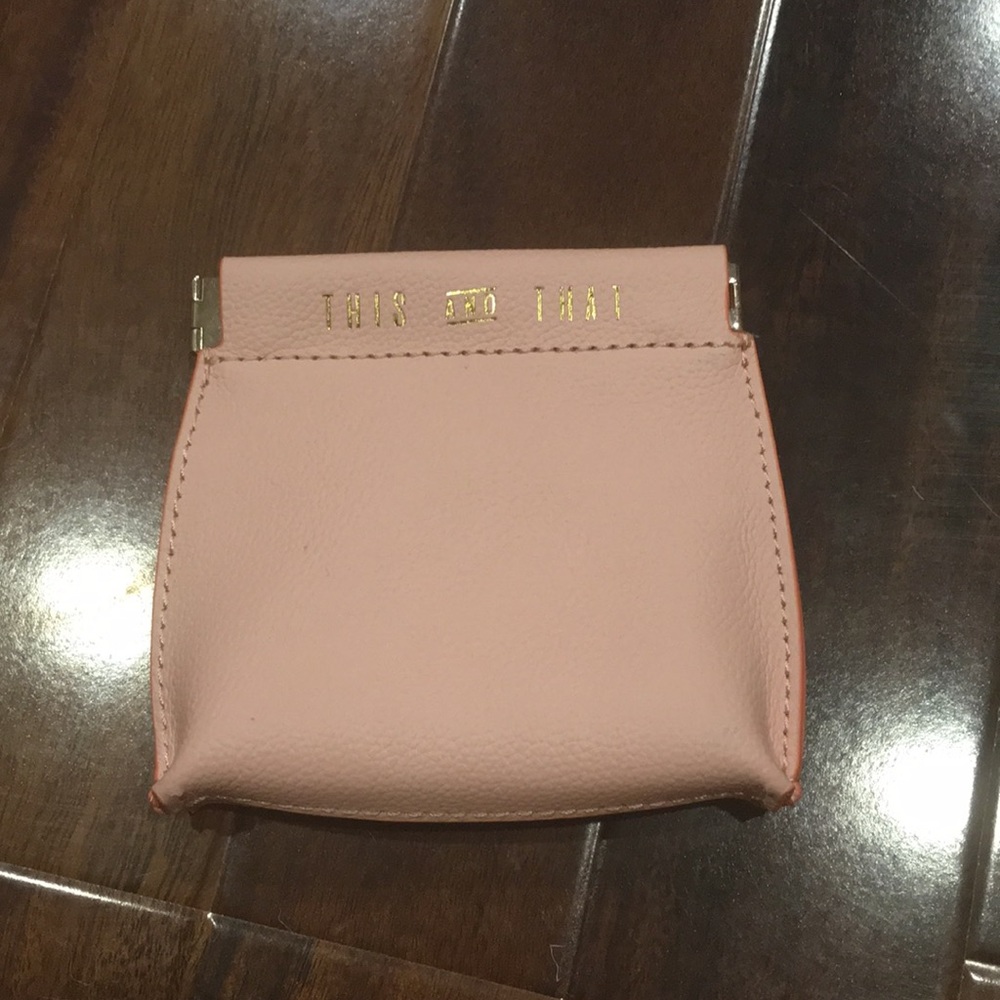 Pink “this and that” coin purse